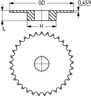 Звездочка PHS 60-1B96